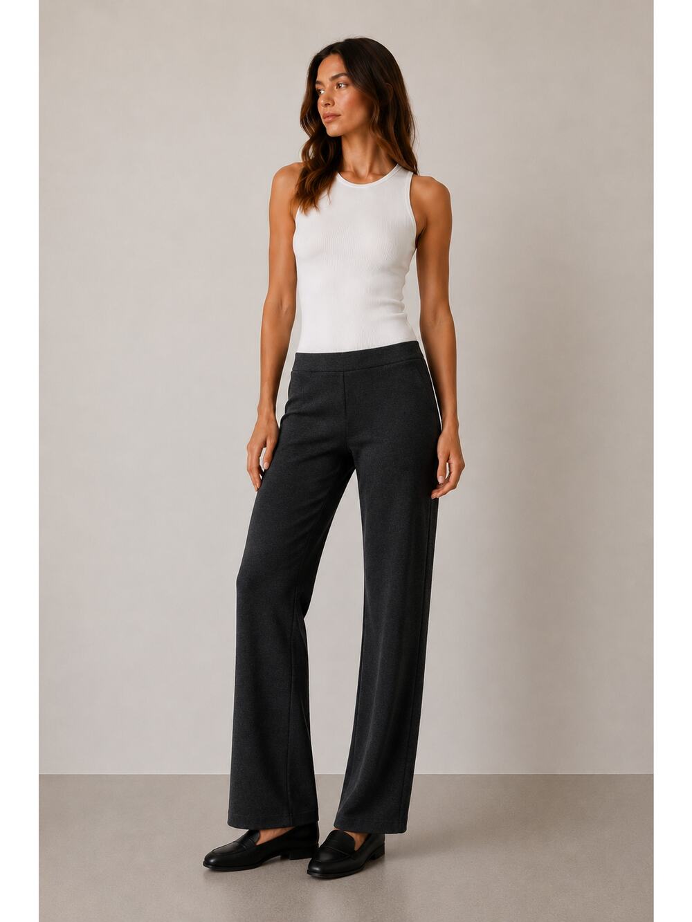 Eileen Fisher Charcoal Pants Size M which is a larger 10.